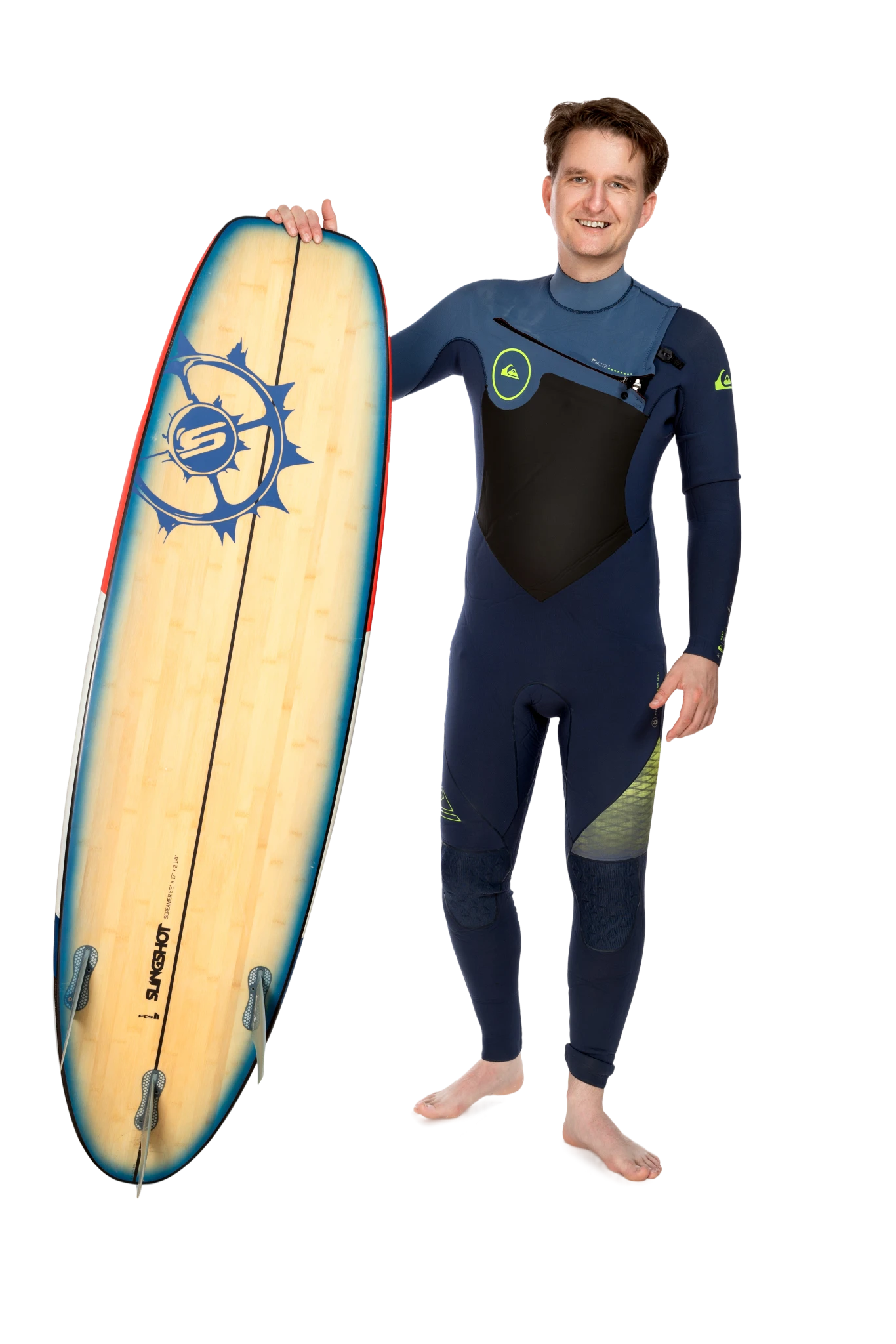 Rogier op kiteboard