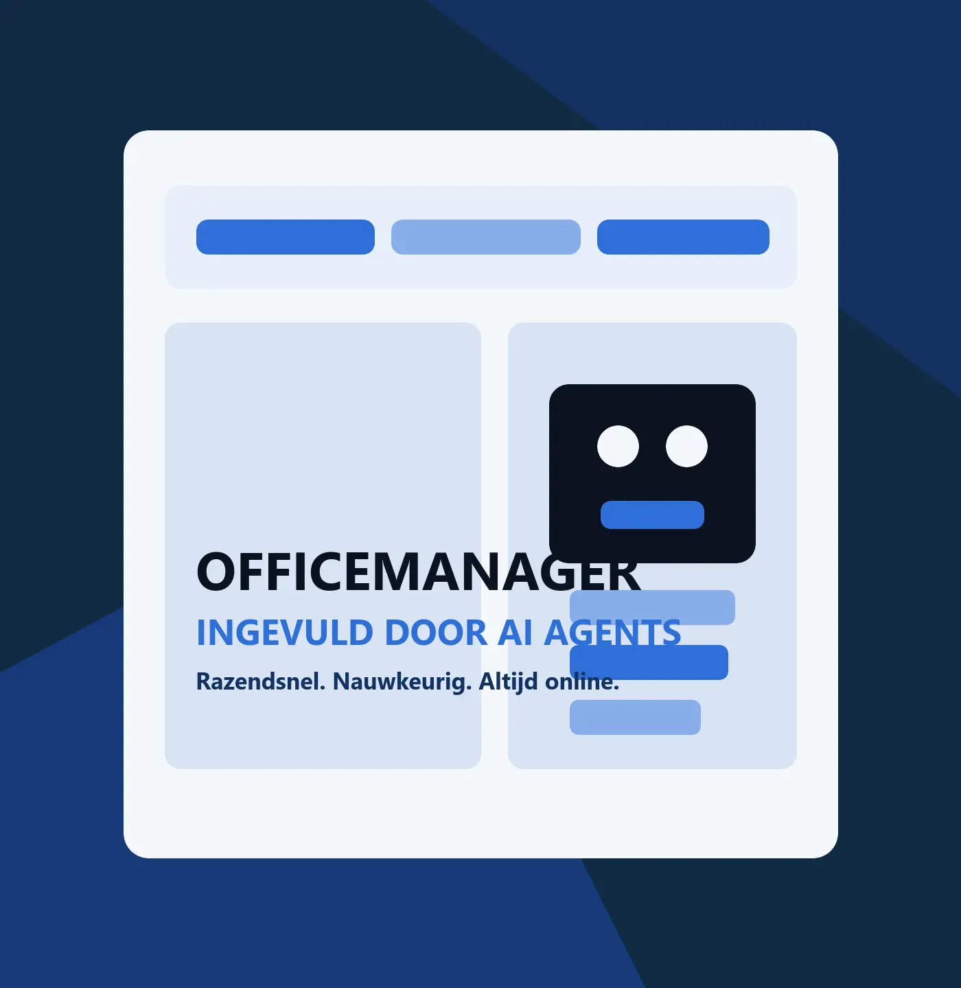 Illustratie van officemanagement-processen die door AI agents worden uitgevoerd